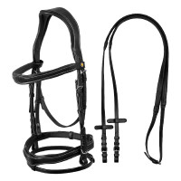 Bridão anatômico com logotipo Equestro Preto