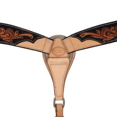 Peitoral western com decoração floral escura Pool's Preto / natural