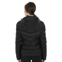Casaco acolchoado feminino corte slim com capuz removível Equestro Bege Casaco acolchoado feminino corte slim com capuz removível Equestro Bege