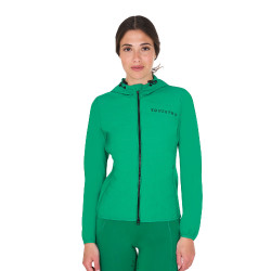 Casaco acolchoado feminino em mistura técnica Equestro Verde ultramarino