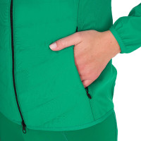 Casaco acolchoado feminino em mistura técnica Equestro Verde ultramarino Casaco acolchoado feminino em mistura técnica Equestro Verde ultramarino