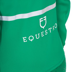 Casaco acolchoado feminino em mistura técnica Equestro Verde ultramarino