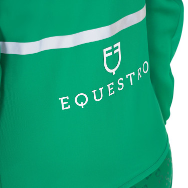 Casaco acolchoado feminino em mistura técnica Equestro Verde ultramarino