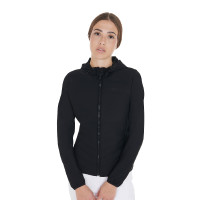 Casaco acolchoado feminino em mistura técnica Equestro Preto