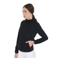 Casaco acolchoado feminino em mistura técnica Equestro Preto