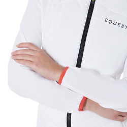 Casaco acolchoado feminino em mistura técnica Equestro Branco