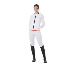 Casaco acolchoado feminino em mistura técnica Equestro Branco