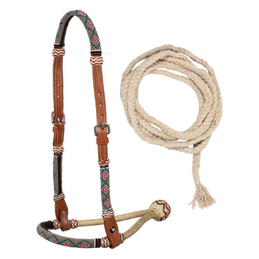 Conjunto bosal pérolas de areia com rédeas de algodão mecate Pool's Conjunto bosal pérolas de areia com rédeas de algodão mecate Pool's