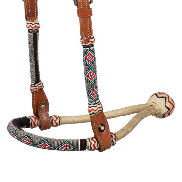 Conjunto bosal pérolas de areia com rédeas de algodão mecate Pool's Conjunto bosal pérolas de areia com rédeas de algodão mecate Pool's