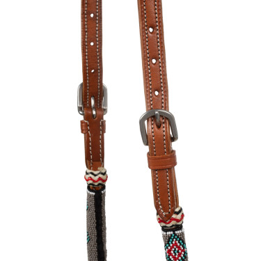 Conjunto bosal pérolas de areia com rédeas de algodão mecate Pool's Conjunto bosal pérolas de areia com rédeas de algodão mecate Pool's
