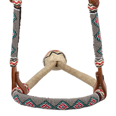 Conjunto bosal pérolas de areia com rédeas de algodão mecate Pool's Conjunto bosal pérolas de areia com rédeas de algodão mecate Pool's