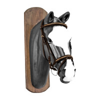 Filete Derby com fivela dourada e rédeas de borracha Castanho escuro Filete Derby com fivela dourada e rédeas de borracha Castanho escuro