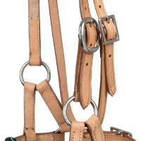 Bridão sem embocadura com cabeçada decorada com contas coloridas Pool's Natural Castanho Bridão sem embocadura com cabeçada decorada com contas coloridas Pool's Natural Castanho