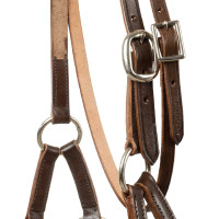 Bridão sem embocadura com cabeçada decorada com contas coloridas Pool's Natural Castanho