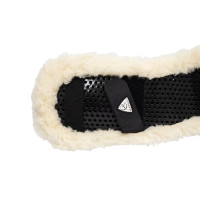 Capa de cilha clássica em gel e pele de carneiro sintética Acavallo Branco Capa de cilha clássica em gel e pele de carneiro sintética Acavallo Branco