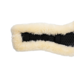 Capa curta de fita gel clássica com pele de carneiro Acavallo Natural Capa curta de fita gel clássica com pele de carneiro Acavallo Natural