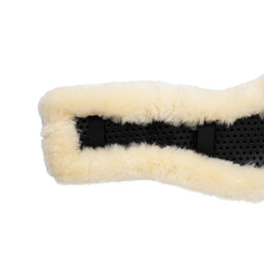 Capa curta de fita gel clássica com pele de carneiro Acavallo Capa curta de fita gel clássica com pele de carneiro Acavallo