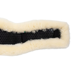 Capa curta de fita gel clássica com pele de carneiro Acavallo Natural Capa curta de fita gel clássica com pele de carneiro Acavallo Natural