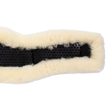 Capa curta de fita gel clássica com pele de carneiro Acavallo Capa curta de fita gel clássica com pele de carneiro Acavallo