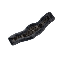 Capa curta de fita gel clássica com pele de carneiro Acavallo Cinzento