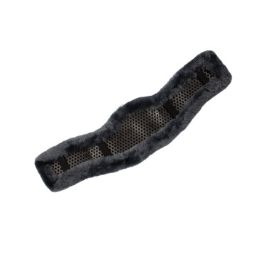 Capa curta de fita gel clássica com pele de carneiro Acavallo Cinzento