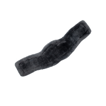 Capa curta de fita gel clássica com pele de carneiro Acavallo Cinzento