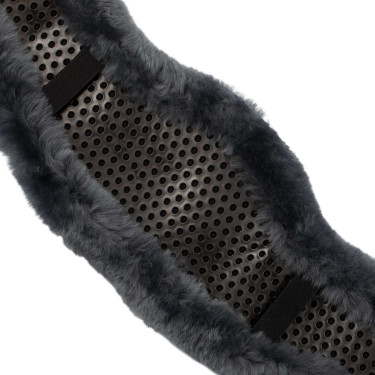 Capa curta de fita gel clássica com pele de carneiro Acavallo Cinzento