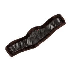 Capa curta de fita gel clássica com pele de carneiro Acavallo Castanho Capa curta de fita gel clássica com pele de carneiro Acavallo Castanho