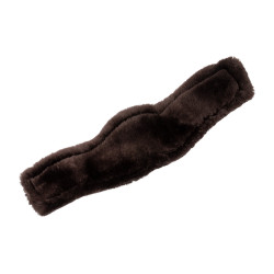 Capa curta de fita gel clássica com pele de carneiro Acavallo Castanho Capa curta de fita gel clássica com pele de carneiro Acavallo Castanho