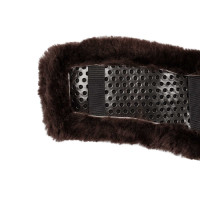 Capa curta de fita gel clássica com pele de carneiro Acavallo Branco