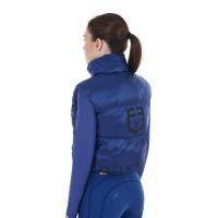 Colete curto com zíper feminino Equestro Azul sodalita Colete curto com zíper feminino Equestro Azul sodalita