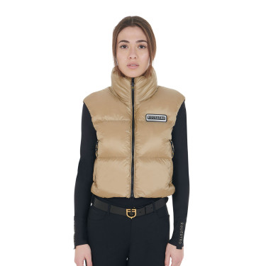 Colete curto com zíper feminino Equestro