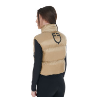 Colete curto com zíper feminino Equestro Azul sodalita