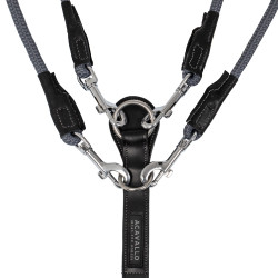 Gogue em couro de bezerro e nylon Acavallo Preto