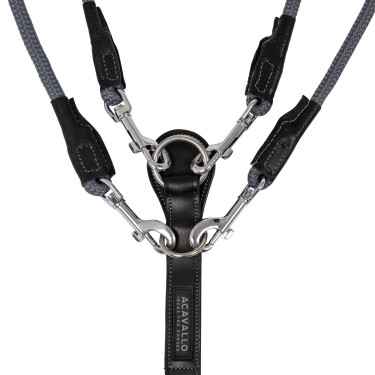 Gogue em couro de bezerro e nylon Acavallo Preto