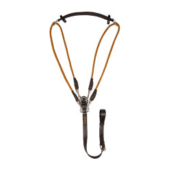 Gogue em couro de bezerro e nylon Acavallo Castanho escuro