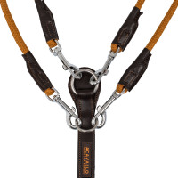 Gogue em couro de bezerro e nylon Acavallo Castanho escuro