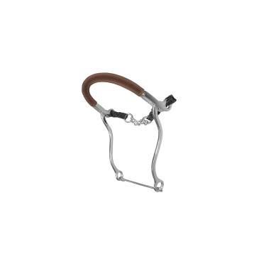 Hackamore em aço inoxidável com corrente revestida de borracha Umbria Equitazione Hackamore em aço inoxidável com corrente revestida de borracha Umbria Equitazione