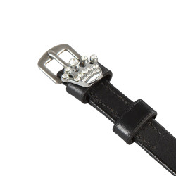 Tiras para esporas em couro com decorações em strass Equestro Coroa Tiras para esporas em couro com decorações em strass Equestro Coroa