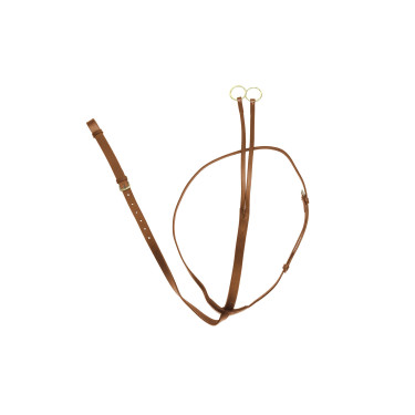 Martingal de couro para corrida Derby Conhaque Castanho Martingal de couro para corrida Derby Conhaque Castanho