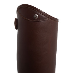 Mini chaps em couro liso Masaccio Franceschini Castanho escuro