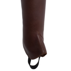 Mini chaps em couro liso Masaccio Franceschini Castanho escuro