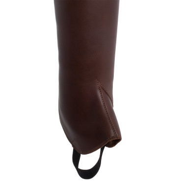 Mini chaps em couro liso Masaccio Franceschini Castanho escuro