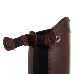 Mini chaps em couro liso Masaccio Franceschini Castanho escuro