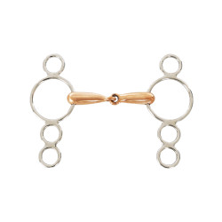Mors de 4 anéis para pônei em cobre 10,5 cm Umbria Equitazione