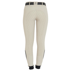 Calça de equitação feminina Aria full grip com defeito Equestro Dólar de areia Bege Calça de equitação feminina Aria full grip com defeito Equestro Dólar de areia Bege