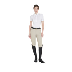 Calça de equitação feminina Aria full grip com defeito Equestro Dólar de areia Bege Calça de equitação feminina Aria full grip com defeito Equestro Dólar de areia Bege