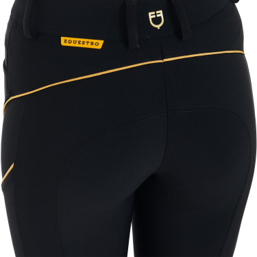 Calça de equitação feminina corte slim com grip nos joelhos Equestro Calça de equitação feminina corte slim com grip nos joelhos Equestro