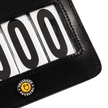 Porta-número de concurso com 4 dígitos 12x8 cm Equestro Preto