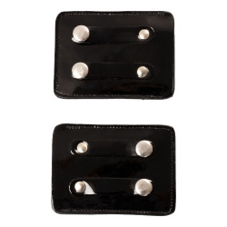 Porta-número de concurso com 4 dígitos 12x8 cm Equestro com strass Preto